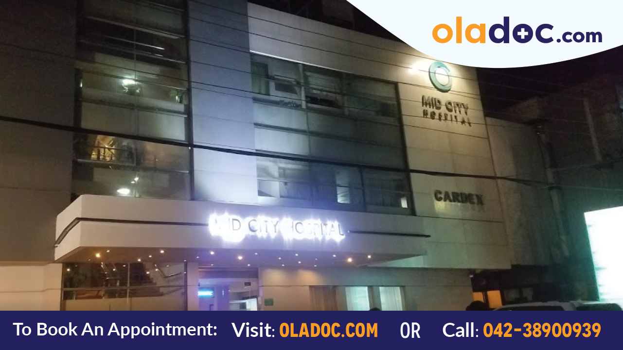 Front View of Mid City Hospital Lahore